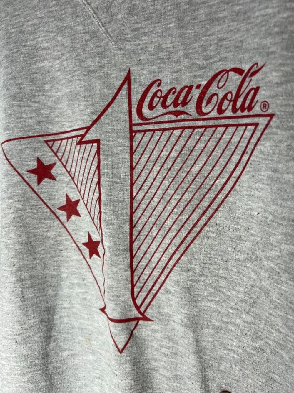 Vintage Enjoy Coca Cola Logo Coke Sweater Heavy weight gray Sz men Small - Picture 4 of 6